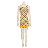 Anime One Piece Nami Yellow Plaid Skirt Dress Outfits Cosplay Costume Halloween Carnival Suit